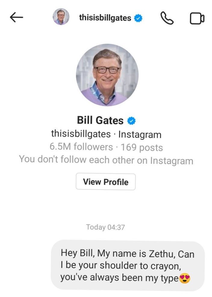 Bill Gates DM after divorce announcement