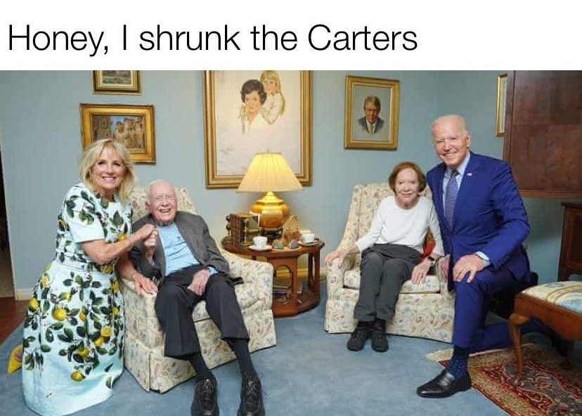 Honey, I shrunk the Carters Joe Biden & President Jimmy Carter meme