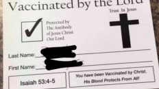 Vaccinated by the Lord COVID vaccine card