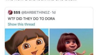 The new Dora look like she bite