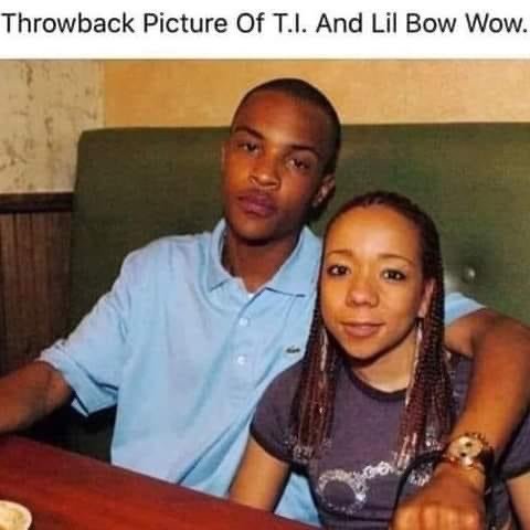 Throwback picture of T.I. and Lil Bow Wow meme