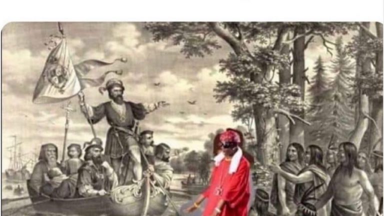 Soulja Boy discovering America before Christopher Columbus meme