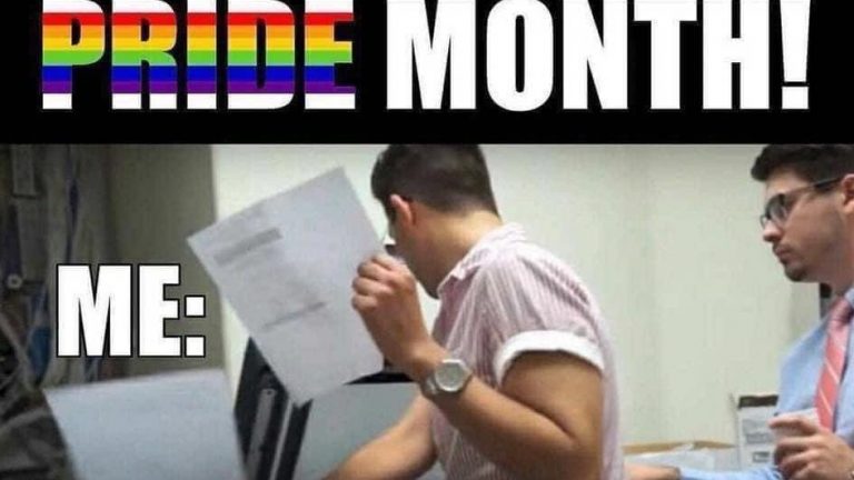 It's officially pride month meme