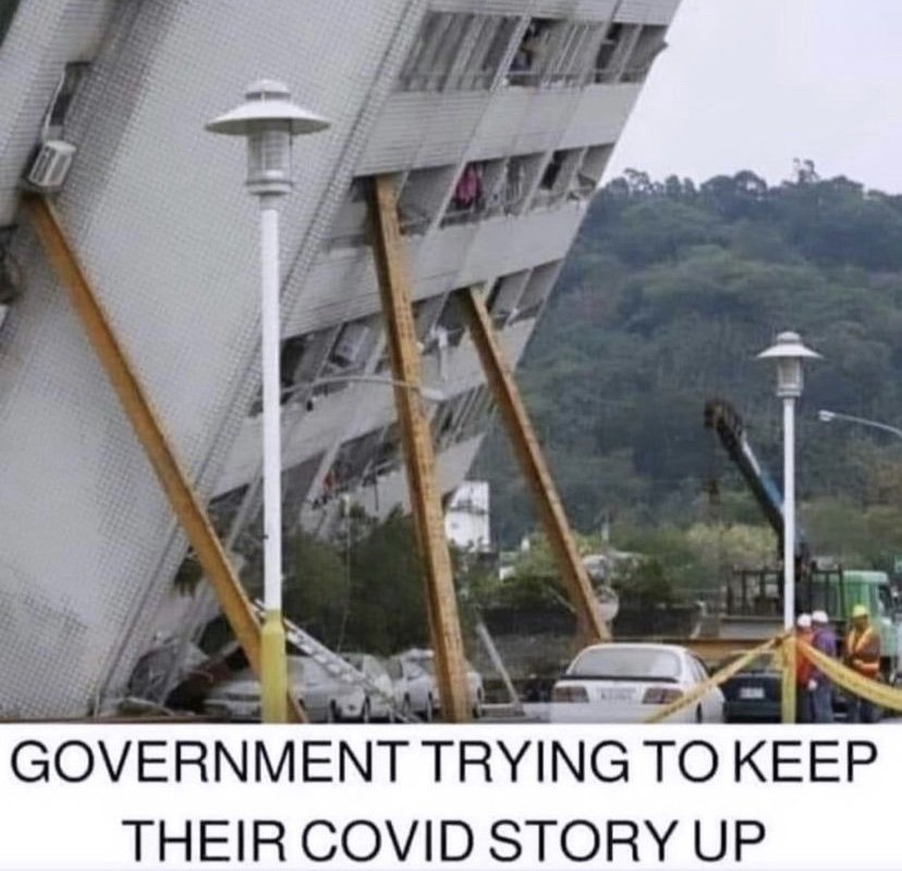 Government trying to keep their COVID story up meme