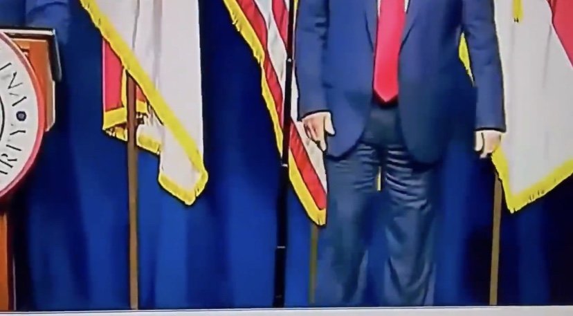 Donald Trump wears pants backwards