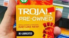 Trojan pre-owned condoms meme