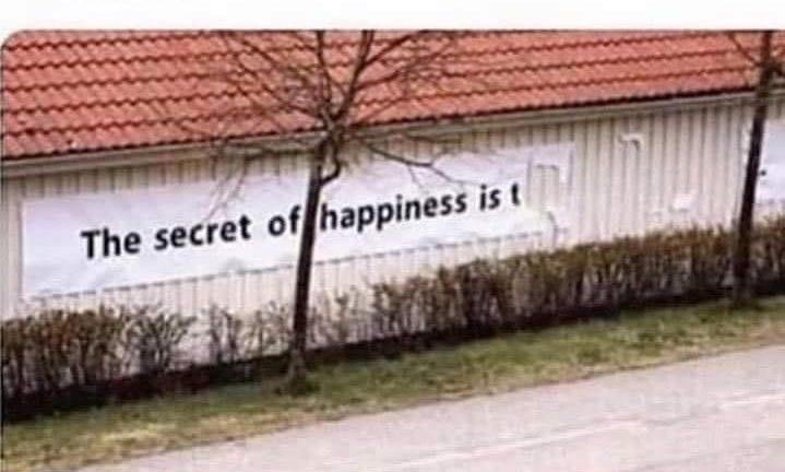 The secret of happiness is meme