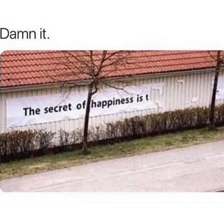 The secret of happiness is meme
