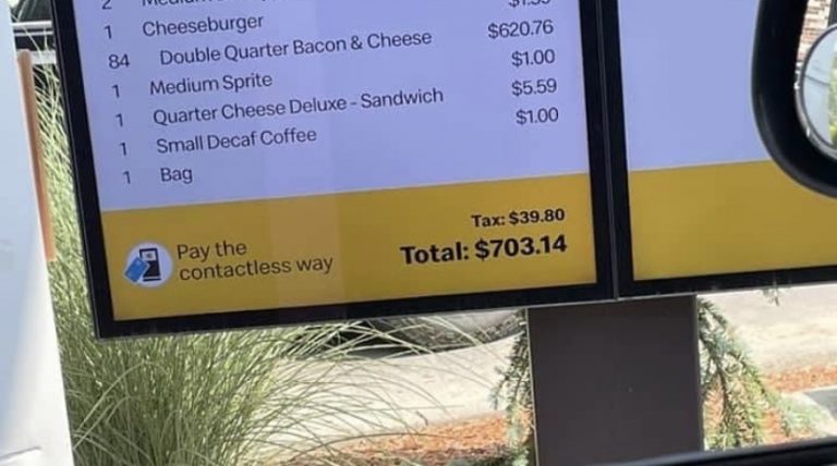 $703 McDonald's bill