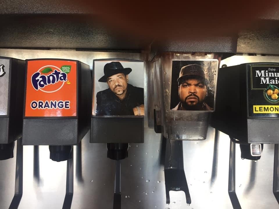 Ice T and Ice Cube drink meme