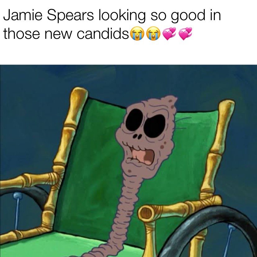 Jamie Spears looking so good in those new candids Spongebob chocolate lady meme