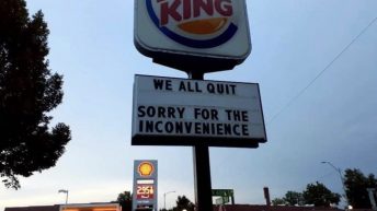 We all quit Burger King workers sign