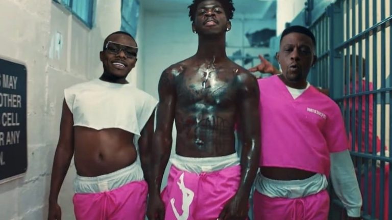 Lil Nas X, Dababy, and Lil Boosie industry baby music video meme