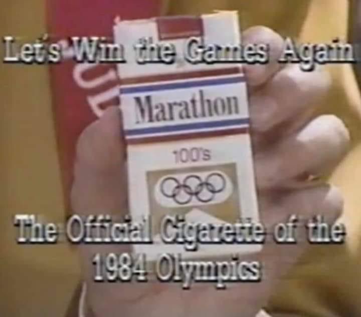 Let's win the games again the official cigarette of the 1984 Olympics 