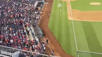 Fans react to gunfire at Nationals Park
