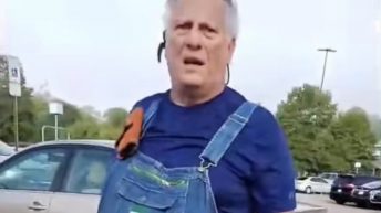 Old man angry over parking spot