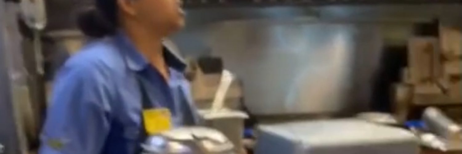 Watching a woman going berserk at Waffle House