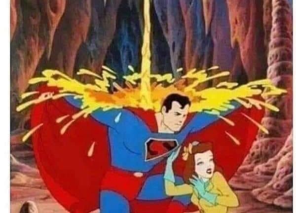 Superman saving Lois from R. Kelly meme