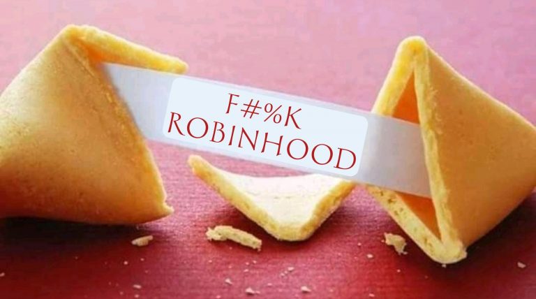 F#%k Robinhood fortune cookie meme
