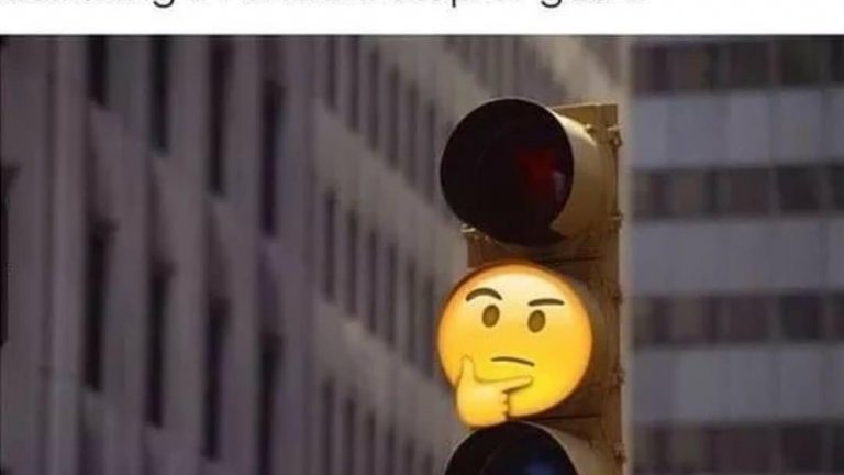 This is how I see yellow lights when I'm debating if I should stop or gas it meme