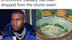 Breaking: DaBaby has been dropped from the chunin exam Naruto meme