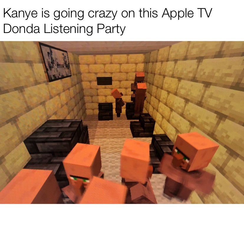Kanye is going crazy on his Apple TV Donda listening party meme