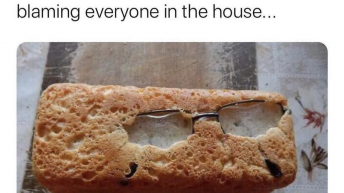 My grandma lost her glasses while making banana bread she was blaming everyone in the house