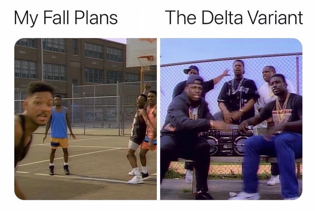 My fall plans vs the delta variant Fresh Prince meme