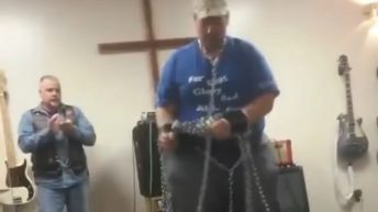 Man breaks every chain in church