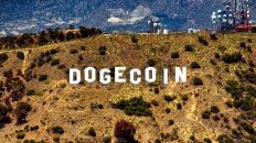 Dogecoin Hollywood sign meme