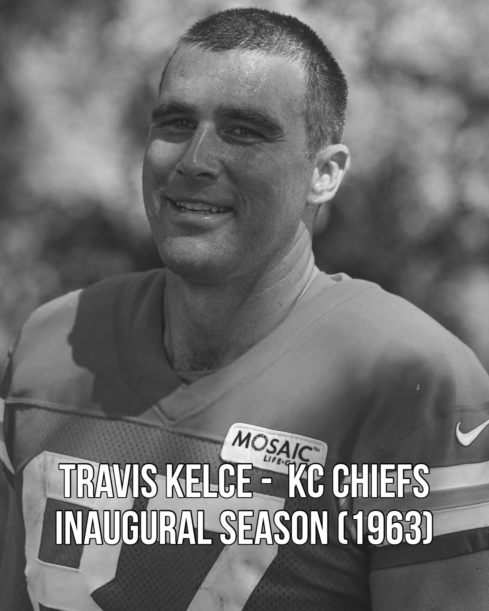 Travis Kelce KC Chiefs inaugural season 1963 meme