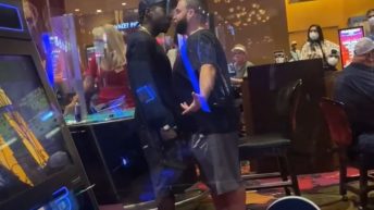 A fight breaks out in a casino