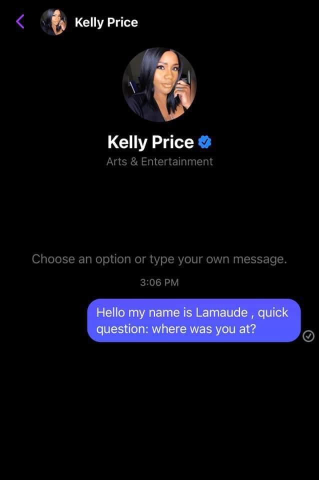 Kelly Price Instagram DM