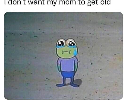 I don't want my mom to get old Spongebob meme
