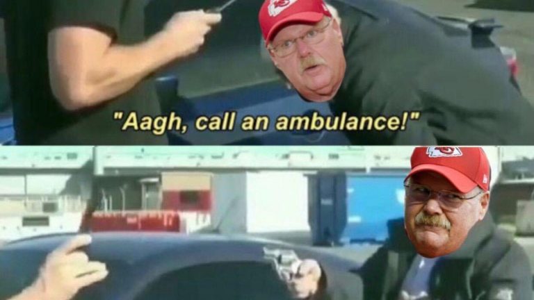 Aagh, call an ambulance but not for me Andy Reid meme
