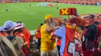 Kansas City Chief superfan X Factor gets into a scuffle