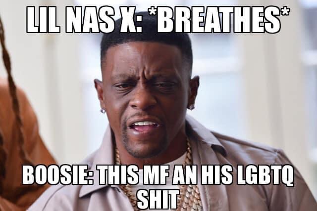 Lil Boosie responding to Lil Nas X breathing meme