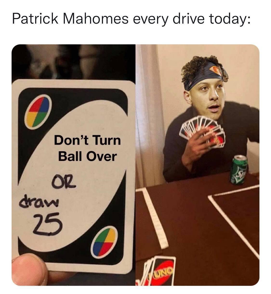 Patrick Mahomes every drive today Kansas Chiefs meme