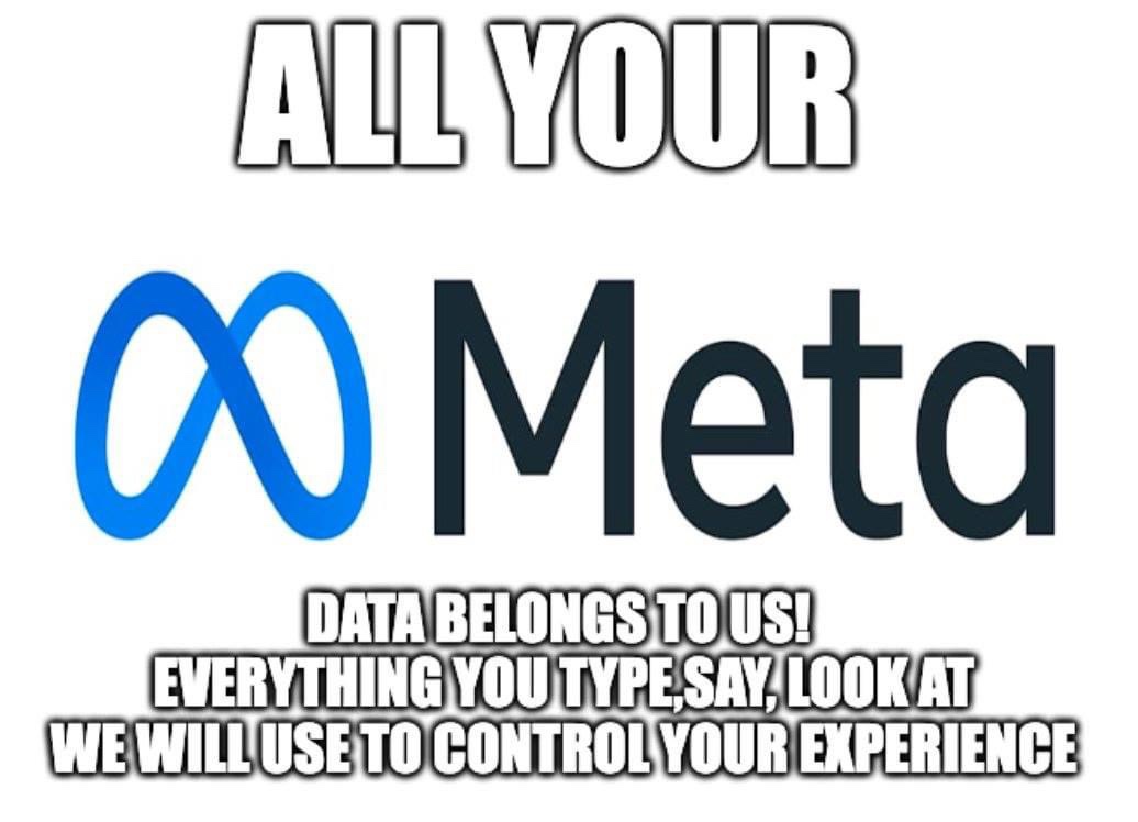 All your data belongs to us Facebook Meta meme