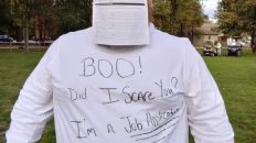 Man job application Halloween costume