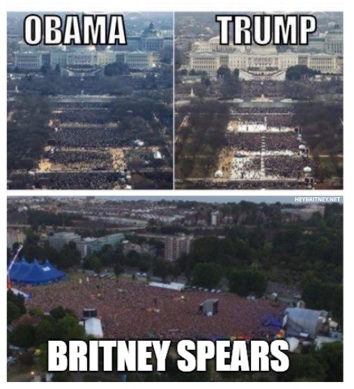 Obama vs Trump vs Britney Spears audience meme