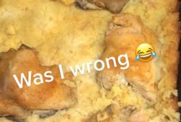 Mom fails at cooking chicken dressing