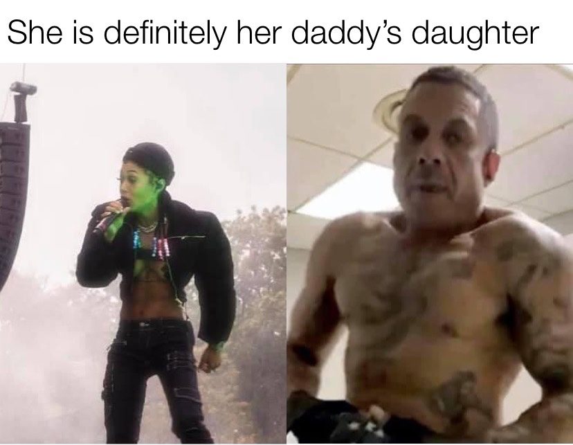 She is definitely her daddy's daughter Coi Leray and Benzino meme