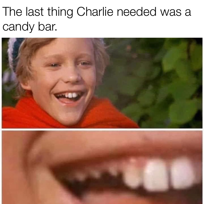 The last thing Charlie needed was a candy bar meme