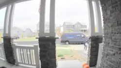 Amazon worker slips and falls on front porch