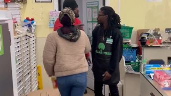 Two men get into a Dollar Tree disagreement