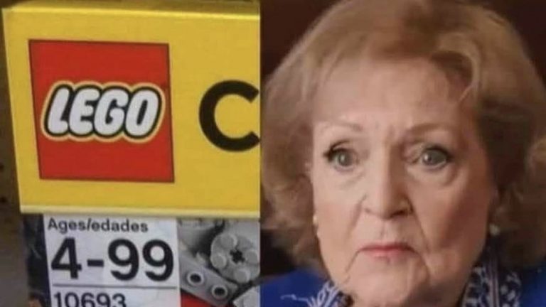 When you realize it's the last year you'll be able to play with Legos Betty White meme