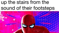 When you can tell what family member is walking up the stairs from the sound of their footsteps Spiderman meme