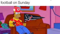 How Chiefs fans will be watching football on Sunday Homer Simpson meme