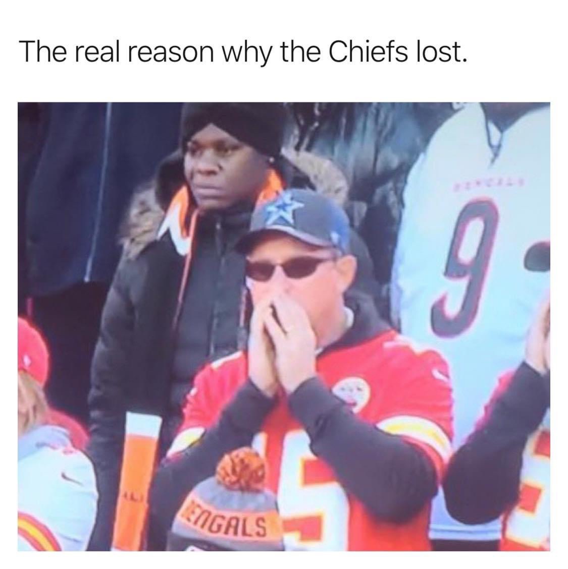 The main reason why the Chiefs lost meme